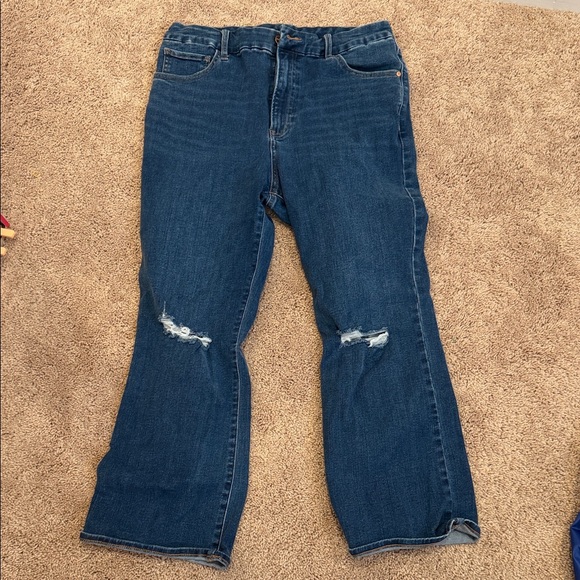 Express Denim - Express Women's Straight Leg Jeans in Dark Blue